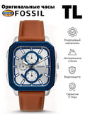 Fossil Inscription Multifunction Silver Dial Brown Leather Strap Watch for Men - BQ2658 Authentic Buy Shop Now