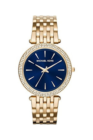 Michael Kors Darci Blue Dial Gold Steel Strap Watch for Women - MK3406 Authentic Buy Shop Now