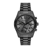 Michael Kors Lexington Chronograph Black Dial Black Steel Strap Watch for Men - MK9154 Authentic Buy Shop Now