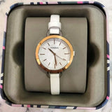 Fossil Classic Minute White Dial White Leather Strap Watch for Women - BQ3328 Authentic Buy Shop Now