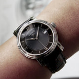Tissot T Classic Bridgeport Black Dial Black Leather Strap Watch For Men - T097.410.16.058.00 Authentic Buy Shop Now