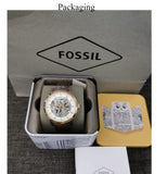 Fossil Townsman Automatic Skeleton White Dial Brown Leather Strap Watch for Men - ME3078 Authentic Buy Shop Now