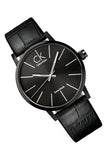 Calvin Klein Post Minimal Black Dial Black Leather Strap Watch for Men - K7621401 Authentic Buy Shop Now