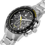 Maserati Traguardo Black Dial Silver Chronograph with Tachymeter Watch For Men - R8873612042 Authentic Buy Shop Now
