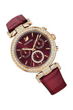 Swarovski Era Journey Red Dial Red Leather Strap Watch for Women - 5416701 Authentic Buy Shop Now