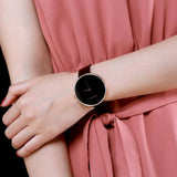Calvin Klein Full Moon Black Dial Black Leather Strap Watch for Women - K8Y236C1 Authentic Buy Shop Now