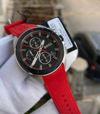 Hugo Boss Volane Black Dial Red Rubber Strap Watch for Men - 1513959 Authentic Buy Shop Now