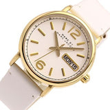 Marc Jacobs Fergus White Dial White Leather Strap Watch for Women - MBM8653 Authentic Buy Shop Now