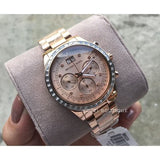 Michael Kors Brinkley Rose Gold Dial Rose Gold Steel Strap Watch for Women - MK6204 Authentic Buy Shop Now
