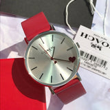Coach Perry Silver Dial Red Leather Strap Watch for Women - 14503515 Authentic Buy Shop Now