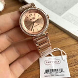 Coach Sports Rose Gold Dial Rose Gold Steel Strap Watch for Women - 14502200 Authentic Buy Shop Now