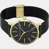 Armani Exchange Lola Three Hand Black Dial Black Mesh Strap Watch For Women - AX5548 Authentic Buy Shop Now