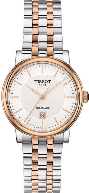 Tissot T Classic Carson Premium 30 White Dial Two Tone Steel Strap Watch for Women - T122.207.22.031.01 Authentic Buy Shop Now