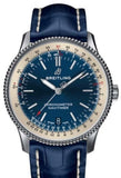 Breitling Navitimer Automatic 38mm Blue Dial Blue Leather Strap Mens Watch - A17325211C1P1 Authentic Buy Shop Now