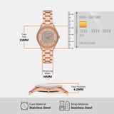 Michael Kors Lauryn Three-Hand Crystals Rose Gold Dial Rose Gold Steel Strap Watch for Women - MK4736 Authentic Buy Shop Now