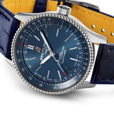 Breitling Navitimer Automatic 35 Blue Dial Blue Leather Strap Watch for Men - A17395161C1P1 Authentic Buy Shop Now