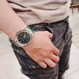 Salvatore Ferragamo F-80 Classic Green Dial Green Leather Strap Watch for Men - SFDT00519 Authentic Buy Shop Now