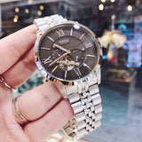 Fossil Townsman Black Dial Silver Steel Strap Watch for Men - ME3107 Authentic Buy Shop Now