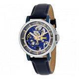 Fossil Boyfriend Skeleton Blue Dial Blue Leather Strap Watch for Women - ME3136 Authentic Buy Shop Now