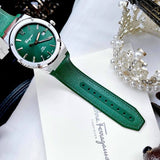 Salvatore Ferragamo F-80 Classic Green Dial Green Leather Strap Watch for Men - SFDT00519 Authentic Buy Shop Now