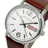 Marc Jacobs Fergus White Dial Brown Leather Strap Watch for Women - MBM8649 Authentic Buy Shop Now