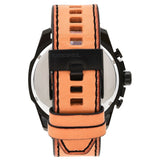 Diesel Mega Chief Chronograph Black Dial Brown Leather Strap Watch For Men - DZ4476 Authentic Buy Shop Now