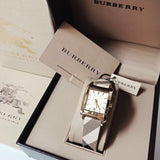 Burberry Nova Gold Tone Square Dial Leather Strap Watch for Women - BU1582 Authentic Buy Shop Now