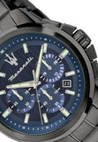 Maserati Successo Chronograph Blue Dial Black Steel Strap Watch For Men - R8873621005 Authentic Buy Shop Now