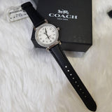 Coach Madison White Dial Black Leather Strap Watch for Women - 14502399 Authentic Buy Shop Now