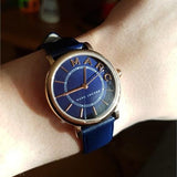Marc Jacobs Roxy Navy Blue Dial Navy Blue Leather Strap Watch for Women - MJ1539 Authentic Buy Shop Now