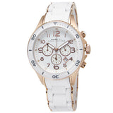 Marc Jacobs Rock Chronograph White Dial White Silicone Strap Watch for Women - MBM2547 Authentic Buy Shop Now
