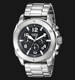 Fossil Modern Machine Black Dial Silver Steel Strap Watch for Men - FS4926 Authentic Buy Shop Now
