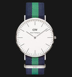Daniel Wellington Classic Warwick White Dial Two Tone Nylon Strap Watch for Men - DW00100019 Authentic Buy Shop Now