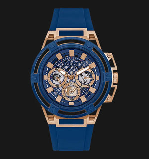 Guess Matrix Multifunction Blue Dial Blue Rubber Strap Watch for Men - GW0423G4 Authentic Buy Shop Now