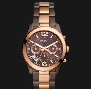 Fossil Perfect Boyfriend Multifunction Brown Dial Two Tone Steel Strap Watch for Women - ES4284 Authentic Buy Shop Now