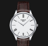 Tissot T Classic Tradition 5.5 Quartz White Dial Brown Leather Strap Watch For Men - T063.409.16.018.00 Authentic Buy Shop Now