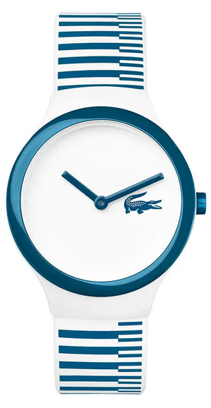 Lacoste Goa White Dial Two Tone Silicone Strap Watch for Men - 2020118 Authentic Buy Shop Now