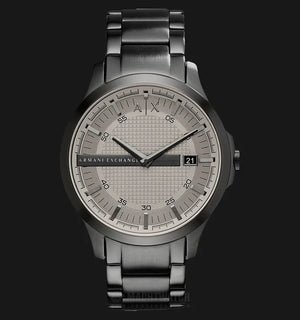 Armani Exchange Hampton Chronograph Grey Dial Grey Steel Strap Watch For Men - AX2194 Authentic Buy Shop Now