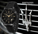 Maserati Successo Black Dial Black Rubber Strap Watch For Men - R8871621011 Authentic Buy Shop Now