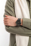 Michael Kors Cunningham Chronograph Black Dial Black Steel Strap Watch For Men - MK7157 Authentic Buy Shop Now