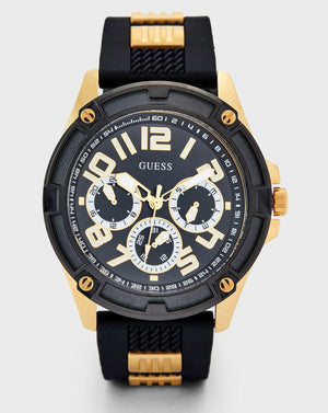 Guess Delta Black Dial Black Rubber Strap Watch for Men - GW0051G2 Authentic Buy Shop Now