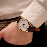 Longines Record Automatic Stainless Steel 18K Gold Watch for Men - L2.821.5.11.2 Authentic Buy Shop Now