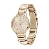 Hugo Boss Signature Gold Dial Gold Stainless Steel Strap Watch for Women - 1502540 Authentic Buy Shop Now