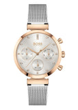 Hugo Boss Flawless Silver Dial Silver Mesh Bracelet Watch for Women -1502551 Authentic Buy Shop Now