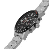 Hugo Boss Rafale Chronograph Black Dial Silver Steel Strap Watch for Men - 1513509 Authentic Buy Shop Now