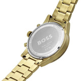 Hugo Boss Allure Chronograph Green Dial Gold Steel Strap Watch for Men - 1513923 Authentic Buy Shop Now