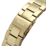 Hugo Boss Allure Chronograph Green Dial Gold Steel Strap Watch for Men - 1513923 Authentic Buy Shop Now