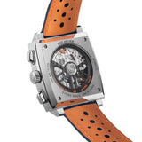 Tag Heuer Monaco Gulf Automatic Chronograph Blue Dial Blue Leather Strap Watch for Men - CBL2115.FC6494 Authentic Buy Shop Now