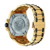 Versace Chain Reaction Quartz Black Dial Two Tone Steel Strap Watch for Men - VEDY00619 Authentic Buy Shop Now