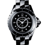 Chanel J12 Diamonds Black Dial Black Steel Strap Watch for Women - J12 H2569 Authentic Buy Shop Now
